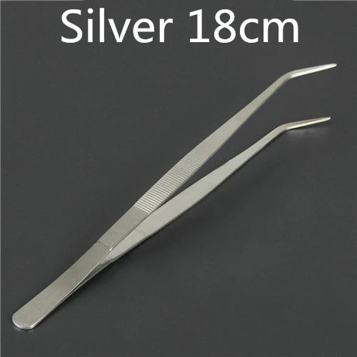 14/16/18/20/25/30cm Kitchen Cooking Medical Tweezer Tong With Comfortable Ridged Handle,for Medical,Kitchen Bar Accessory