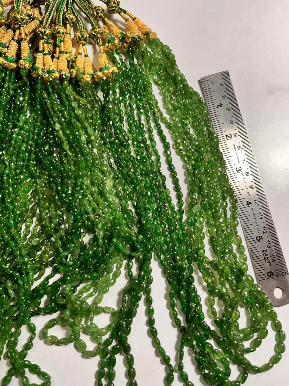 Wholesale Natural Tsavorite Maniya Green Garnet Faceted Gemstone Necklace Bracelet Plain Beads Necklace