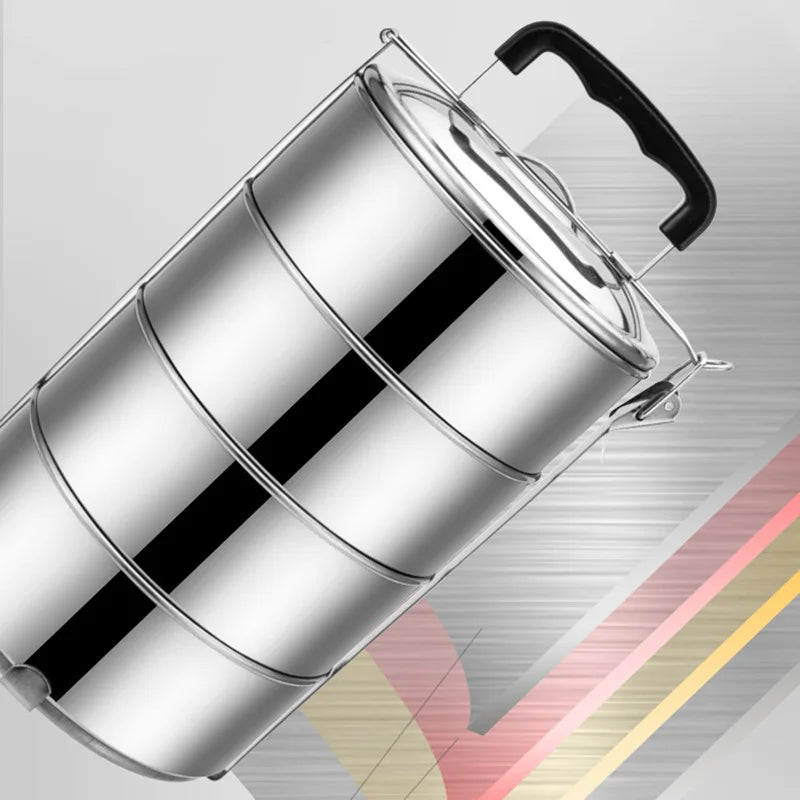 Multi-layer Stainless Steel Lunch Box Large Capacity Adult Camping Bento Box Kids Worker Portable Meal Food Containers BPA free