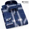 38-44 Quality Flannel Plaid Men Shirt Cotton Spring Autumn Casual Long Sleeve Dress Shirts Soft Comfort Slim Fit Button Down