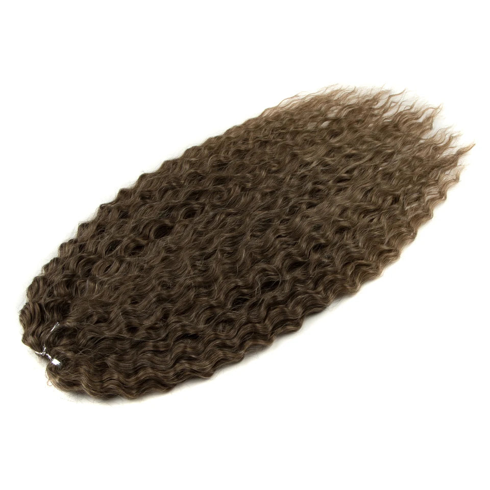 FASHION IDOL 24 Inch 300g Ariel Hair Synthetic Crochet Curly Hair Water Wave Braid Hair Ombre Blonde Braiding Hair Extensions
