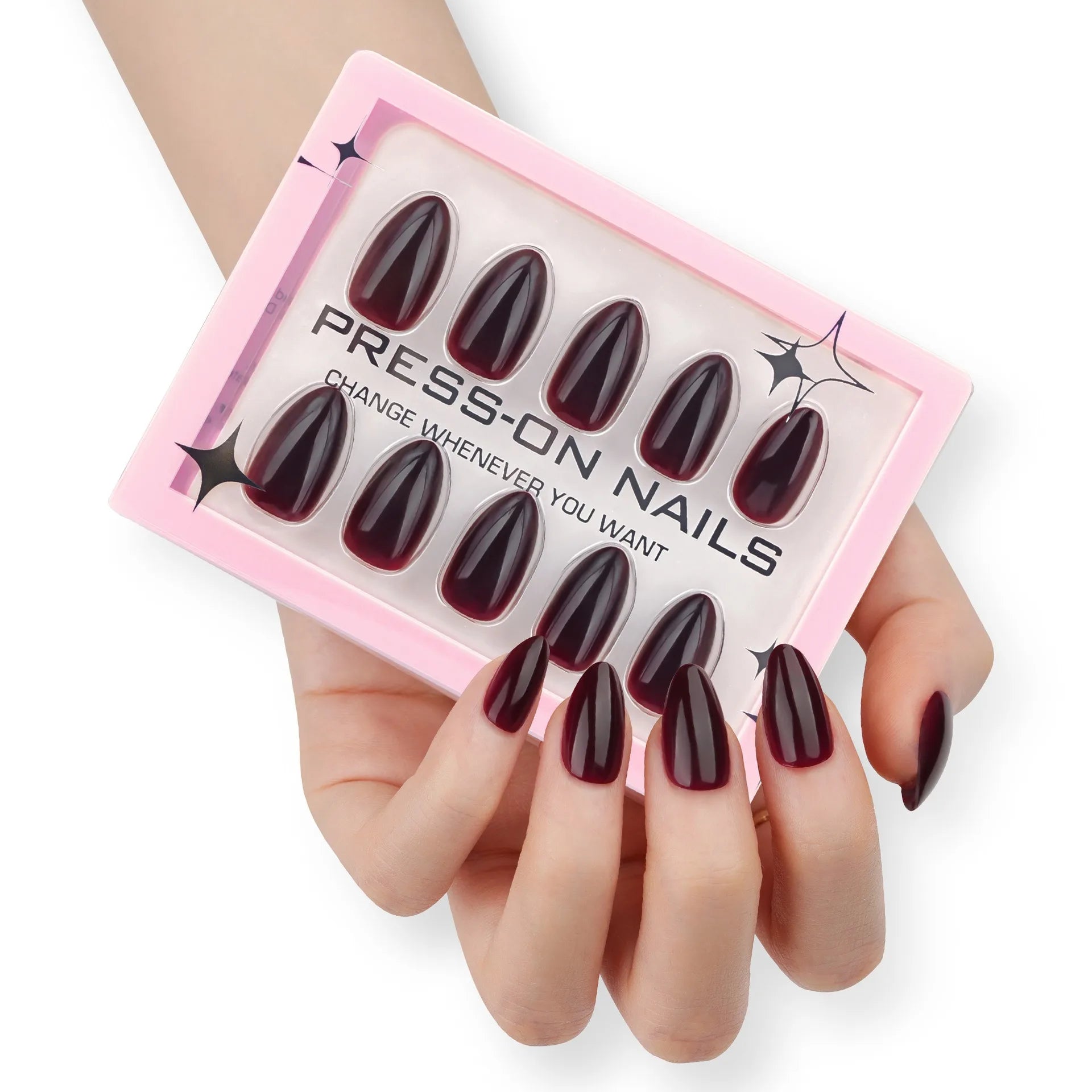 30 Pcs/set GD32 Acrylic New Arrival Minimalist High-end Short Almond Shape Acrylic Press on Nails Artificial Fingernails