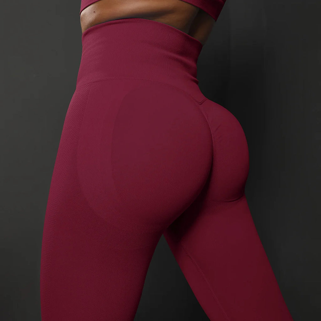 Women's Seamless Smile Face High Waist Yoga Leggings, Butt Lifting Workout Running Fitness Pants