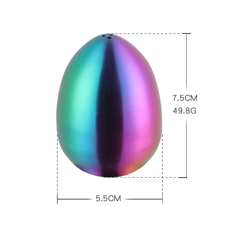 Gold Egg shape Spice Jar Set Stainless Steel Spice Tins Spice Storage Container kitchen Seasoning Sprays Tools Pepper Shakers