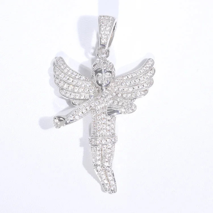 Wholesale Price Ready to Ship Gold Plated Pendant VVS Moissanite Diamond 925 Sterling Silver Charms Pendant for Necklace Jewelry