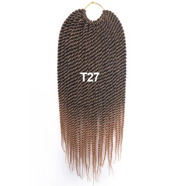 TOMO 14" 18" 22" 22 Roots Synthetic Senegalese Twist Hair Crochet Braids Crochet Hair Extensions Ombre Red Braiding