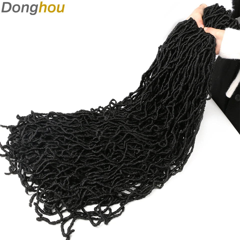 18”24”36” Mix Green New Faux Locs Crochet Hair Synthetic Curly Dreadlocks Hair Extensions Faux Cheveux Soft Locs Crochet Braids
