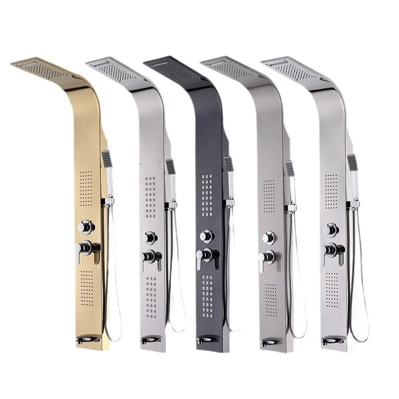 Modern Luxury Good Quality 304 Sus Digital Led Smart Rainfall Shower Massage System Wall Panels for Showers 3 Warranty