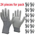 12 Pairs Safety Protective Coated PU Work Gloves Palm Coated Glove Mechanic Working Gloves CE Certificated EN388 4131X