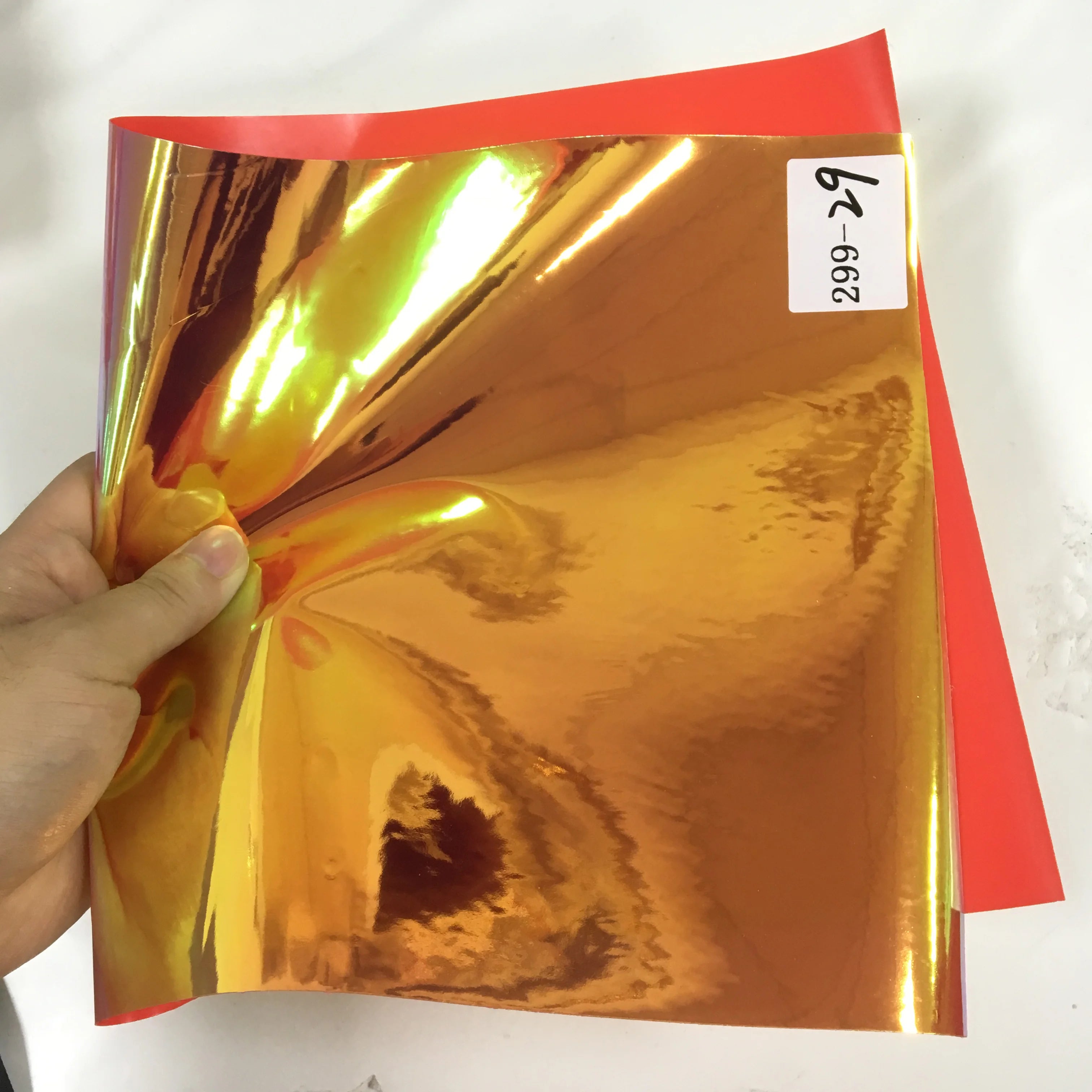 Non-Transparent PVC Holographic SOLID Color Changing Plastic Opaque Film for Handbag/Craft Making