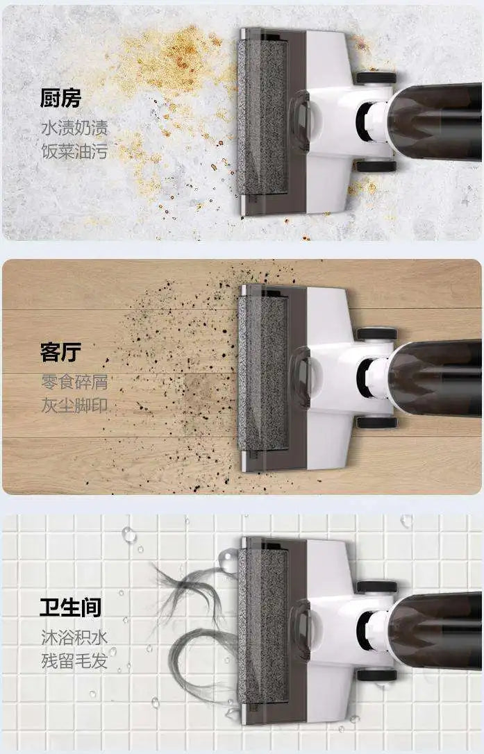Cordless Floor Washing Vacuum Cleaner High Suction Mop Vacuum Cleaners for Home