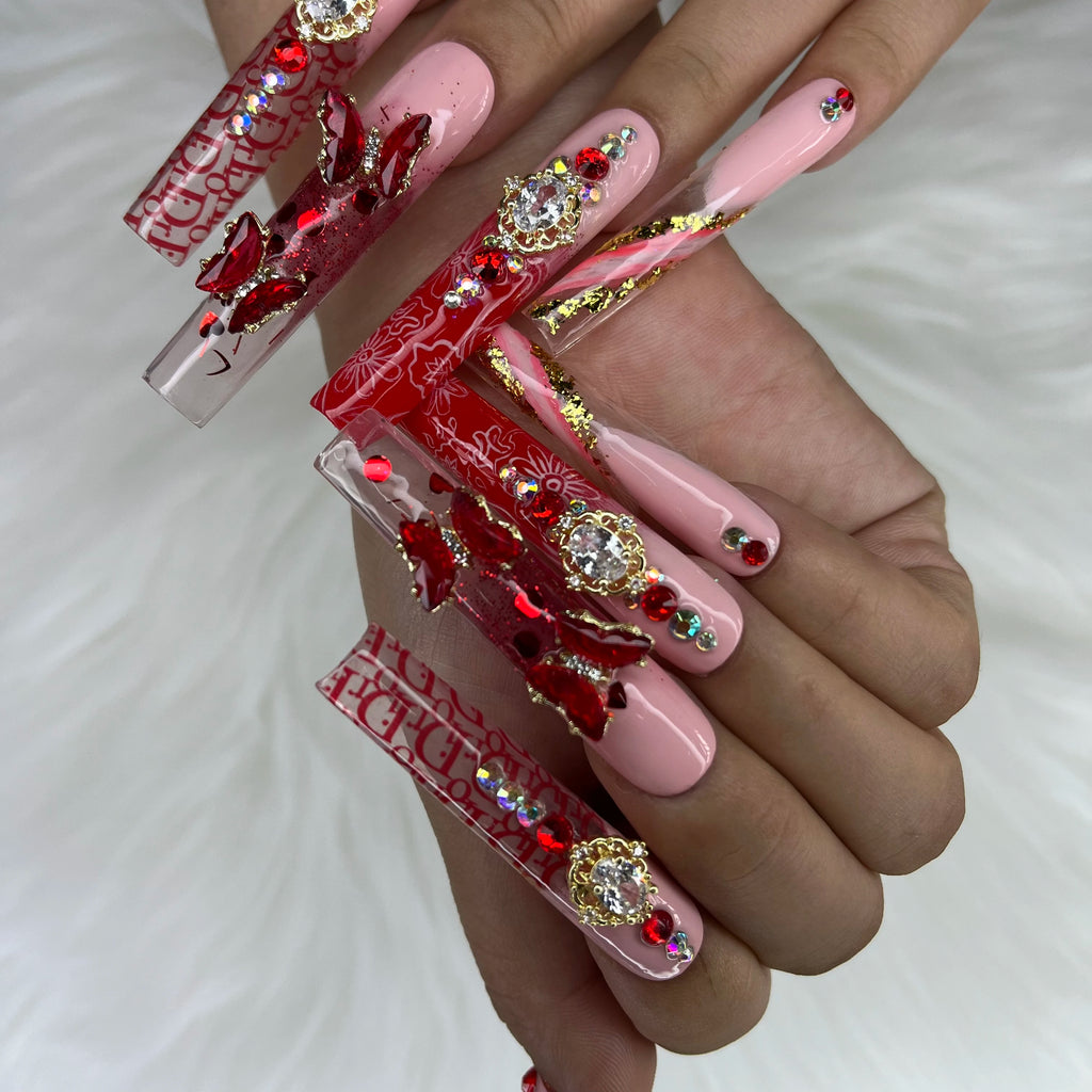 2024 Newest Wholesale Private Label Handmade Press Nails Ins Most Popular Trending Artificial Fingernails Acrylic Full Design