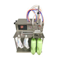 Two Head Overflow Liquid Filling Machine Semi Automatic Equipment 17 Liters Per Minutes Per Nozzle Double-spout Filling Machine