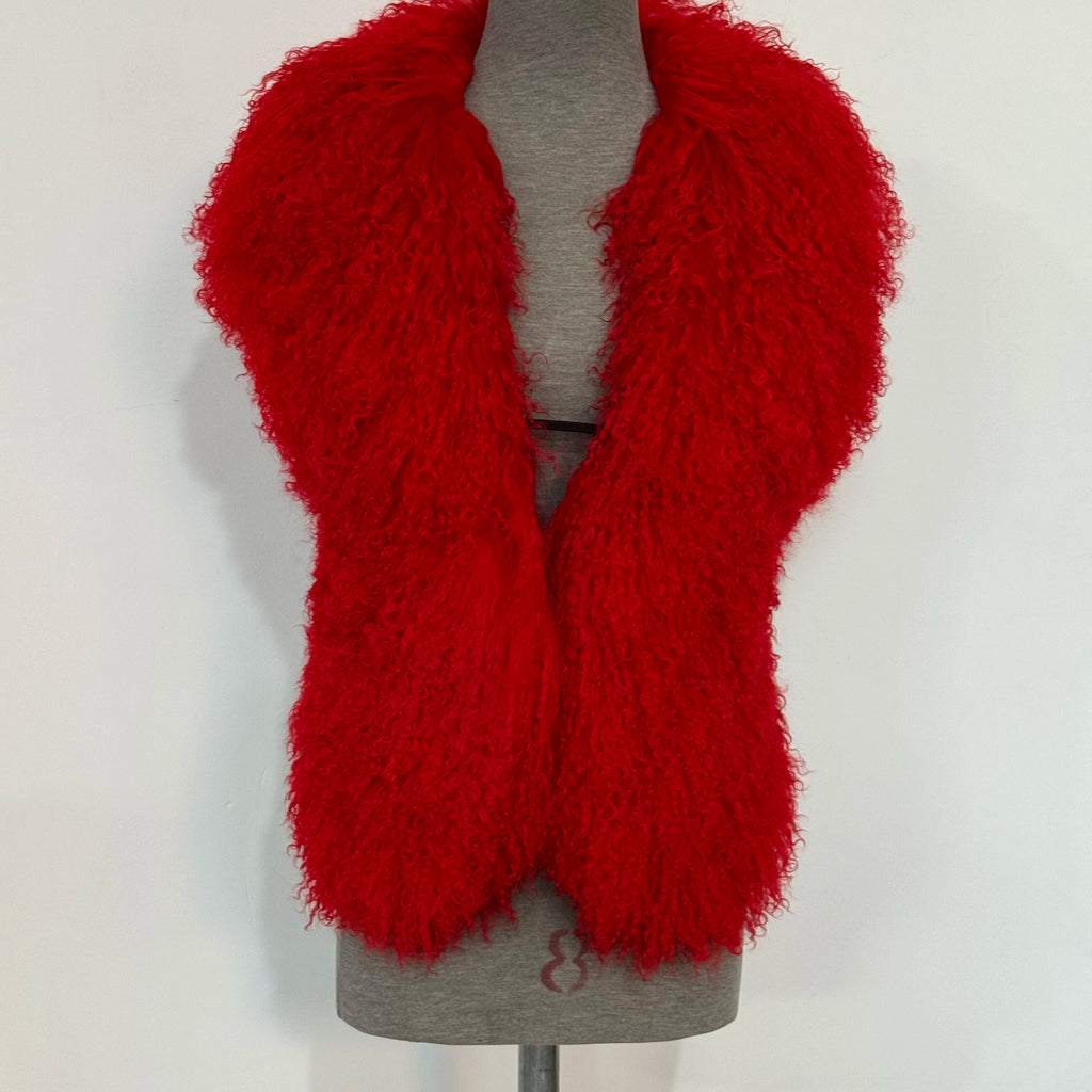 Streetwear Real Mongolian Sheepskin Fur Vest Women Real Sheep Fur Halter Top Vest