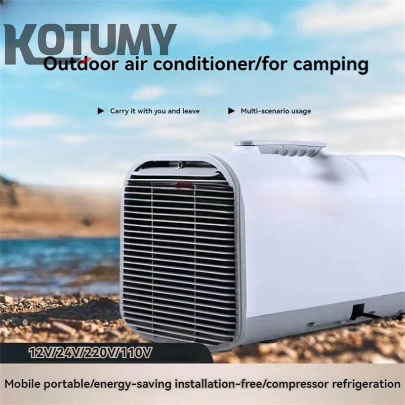 110v/220v/24v/12v Portable Air Conditioning Compressor Outdoor Camping Air Conditioner for Home, Caravan,Truck,Camper, Car