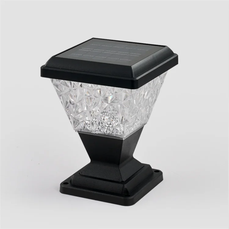 Outdoor Solar Pillar Light Gate Aluminium IP65 Waterproof Garden Solar Fence Light