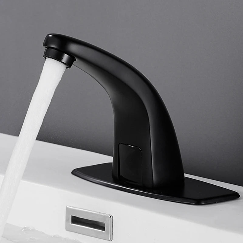 Matte Black Sensor Smart Basin Faucet Hot Cold Mixer Crane Basin Faucet Touchless Faucet Water Tap Torneira de lavatório