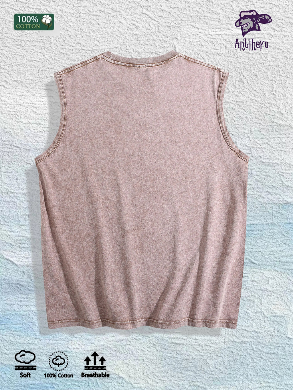 Hustle or Broke Graphic Washed Vest US Warehouse 3 Colors Cotton Tank