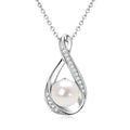 Fashion Jewelry 14K Gold Filled Moissanite 1.2mm&8-9mm Bread-shaped Natural Freshwater Cultured Teardrop Pearl Pendant Necklace