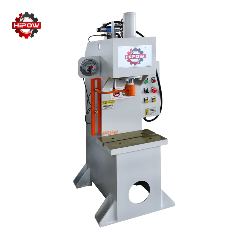 HIPOW Y41-5T Single Column Hydraulic Press 220/380/400/415V 50/60Hz 3kW 900mm Slide Stroke Weight PLC & Engine Bearing 1 Year