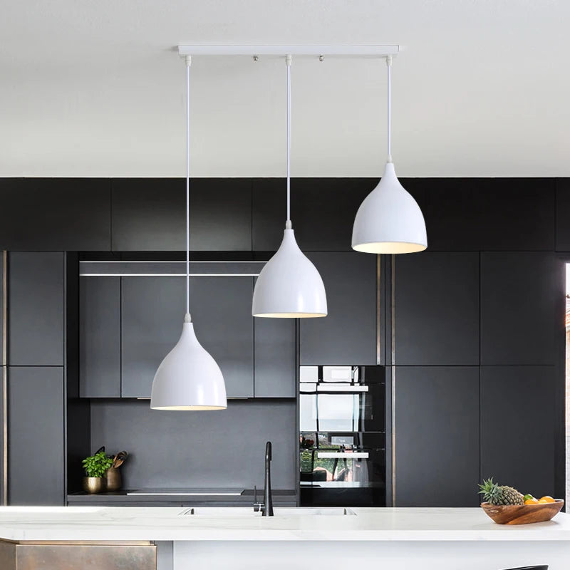 Modern Pendant Lamp  E27 Pendant Lights For Dinning Bedroom Restaurant Hanging Lamp Nordic Aluminum Lampshade LED Kitchen Light