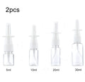 2pcs 10ml/20ml/30ml White Empty Plastic Nasal Spray Bottles Pump Sprayer Mist Nose Spray Refillable Bottling Packaging
