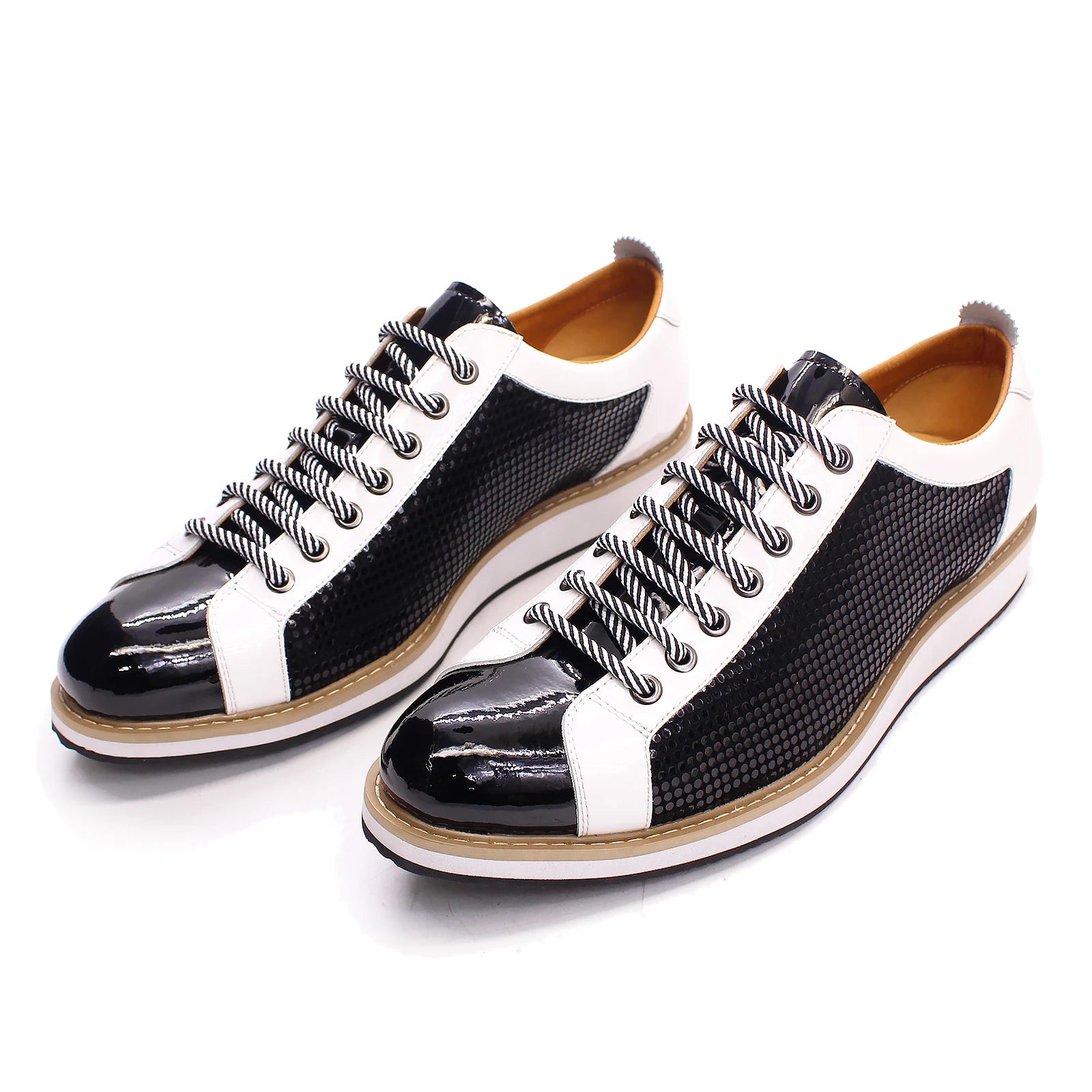 2021 Fashion Designer Men Casual Shoes Pure Cow Leather Walking Street Sports Shoes Luxury Print Flat Green Shoes Men