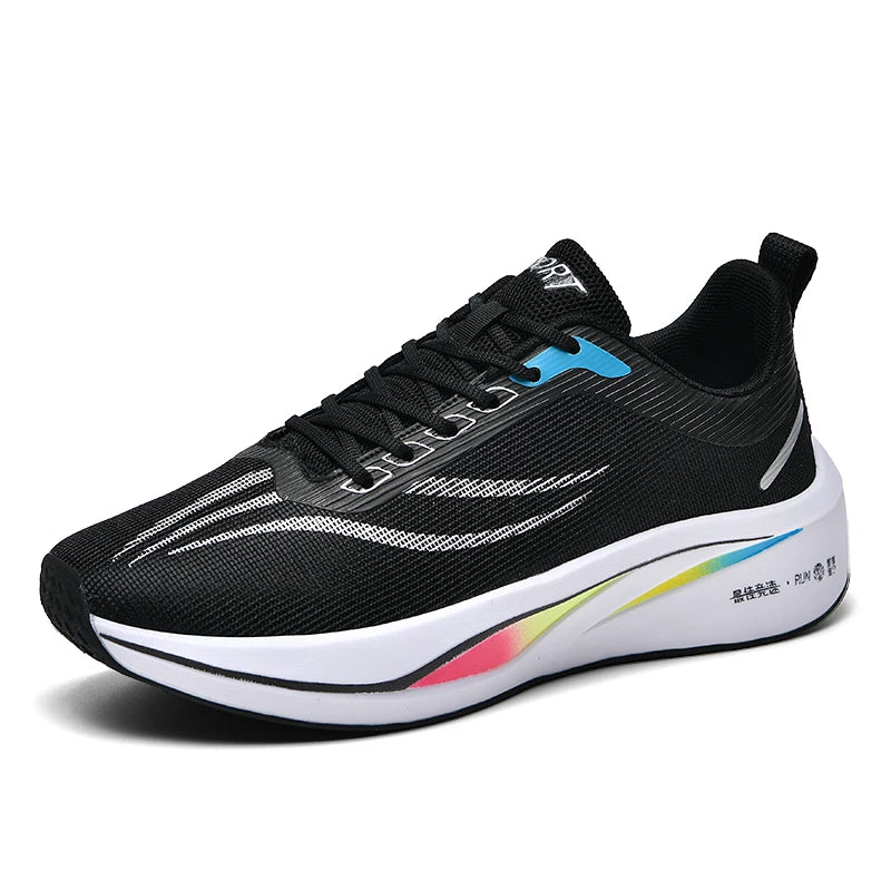 Men's New Fashion Carbon Plate Rebound Casual Shoes Breathable Mesh Couples Running Shoes