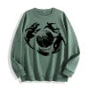 Surrealist Skate Globe Graphic Crewneck Sweatshirt, US Warehouse, 6 Colors