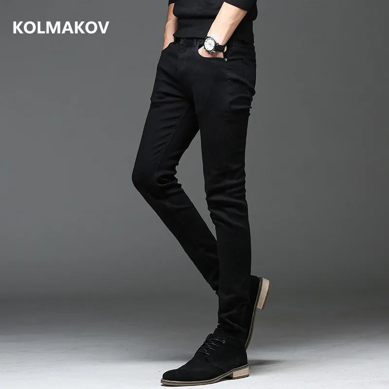 2026 autumn Slim Fit men Jeans Black Classic Fashion Denim Skinny Jeans Male spring men's casual High Quality Trousers