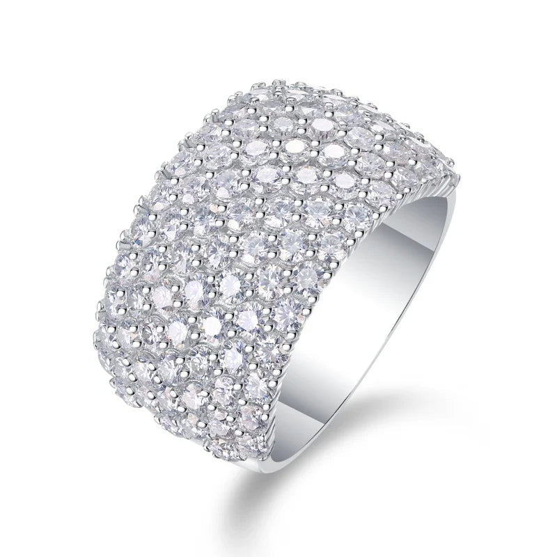 New Design Custom 925 Sterling Silver Moissanite Diamond Engagement Wedding Rings for Women Fashion Fine Jewelry