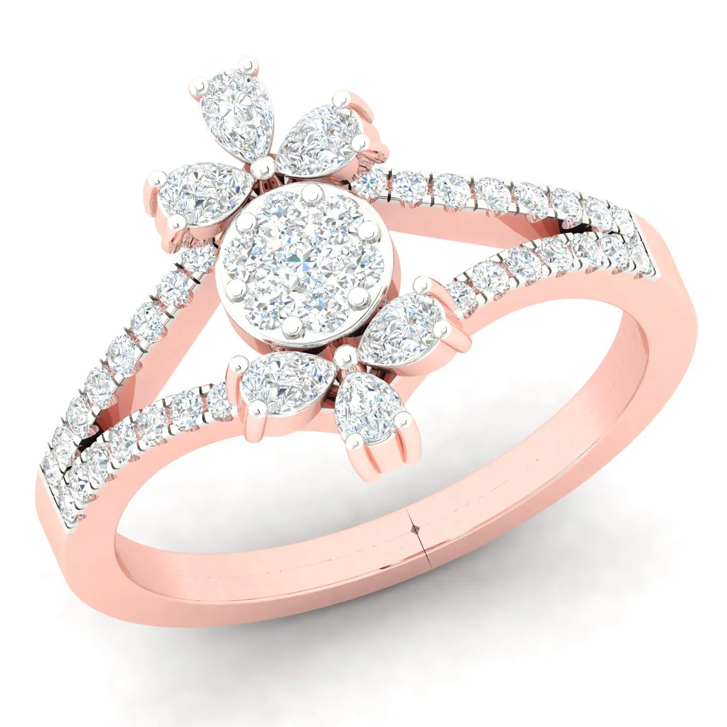 Buy Bulk Zircon Ring with Premium Finished Rose Gold Alloy Bezel Setting Trendy Designed Handmade for Sale Latest Arrival
