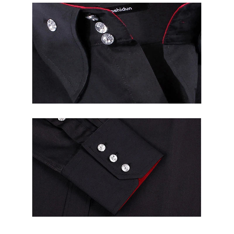 Men's Casual Shirt Long Sleeve Korean Trends Fashion Button-down Collared Blouse Business Dress Shirts Slim Fit Designer Shirts