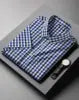 RNSHANGER 5XL 6XL 7XL 8XL 10XL Men's Plus Size Shirts Fashion Casual Classic Style Cotton Comfortable Plaid Short Sleeve Shirt