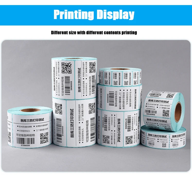 Waterproof Thermal Sticker Self-adhesive Label Barcode Paper Width 80 MM 90 MM Supermarket Price Blank Printing Paper
