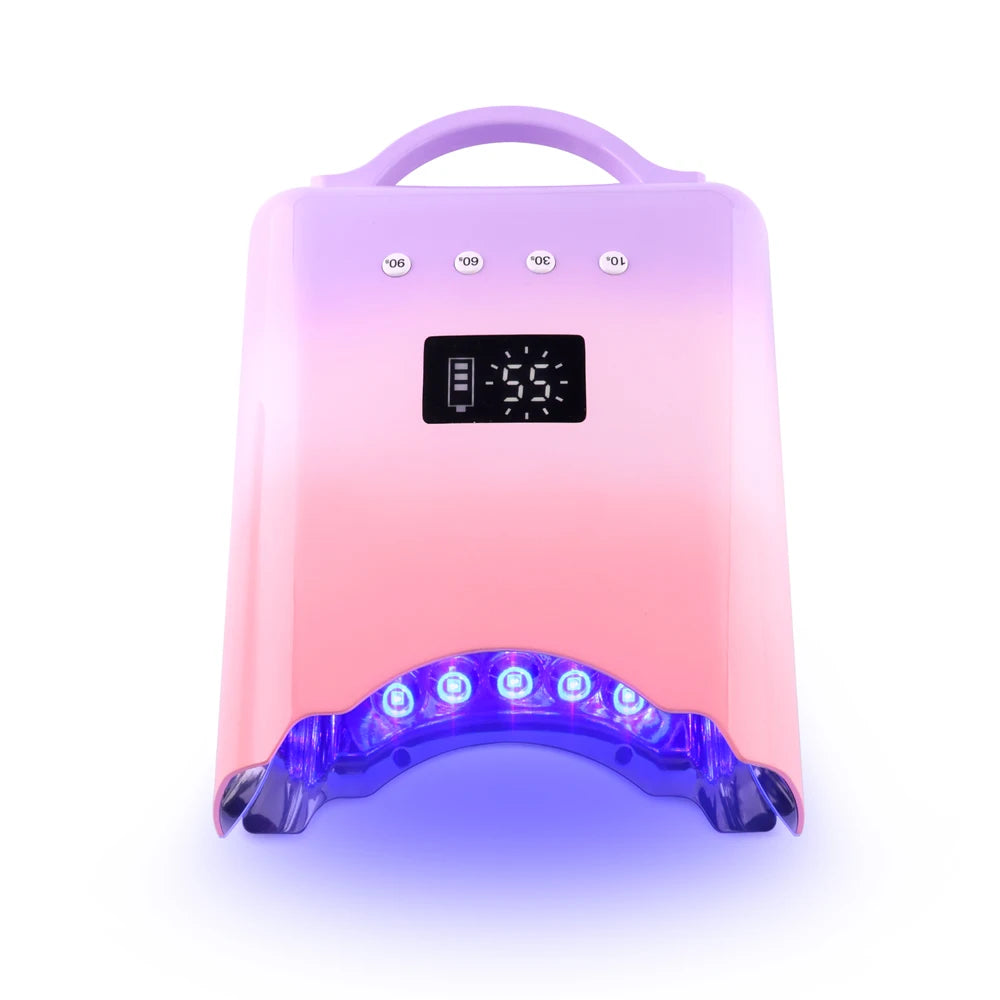 2025 Professional Hot Selling Pro Cure Rechargeable Cordless 78w Gel UV Led Nail Lamp With Removable Base Design