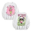 Funky Pink Grinch Christmas Era Graphic Black Long Sleeve, US Warehouse, Customizable Design