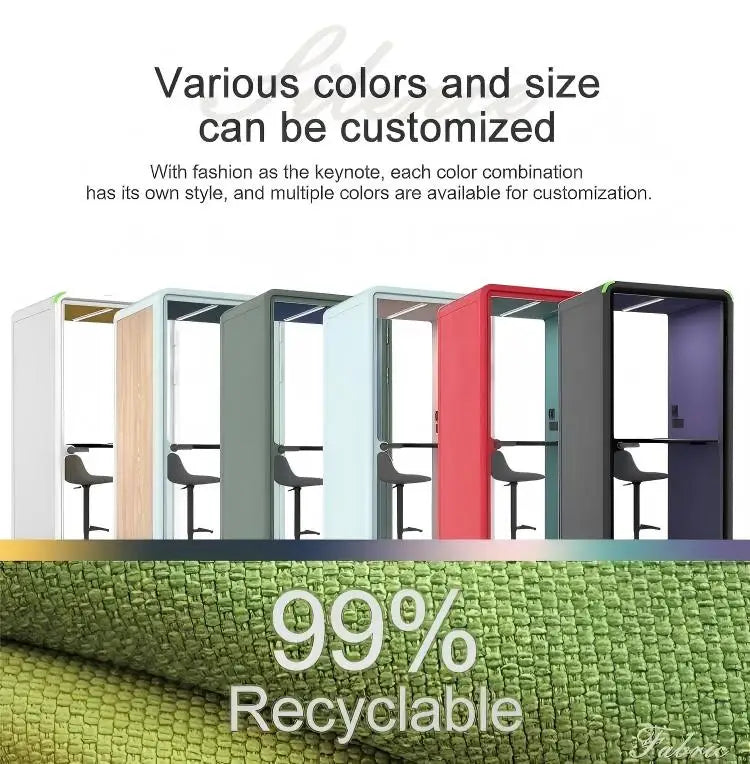 6 Person Acoustic Office Pod Silent Meeting Room Soundproof Cabin Workspace Pod Recording Booth Soundproof