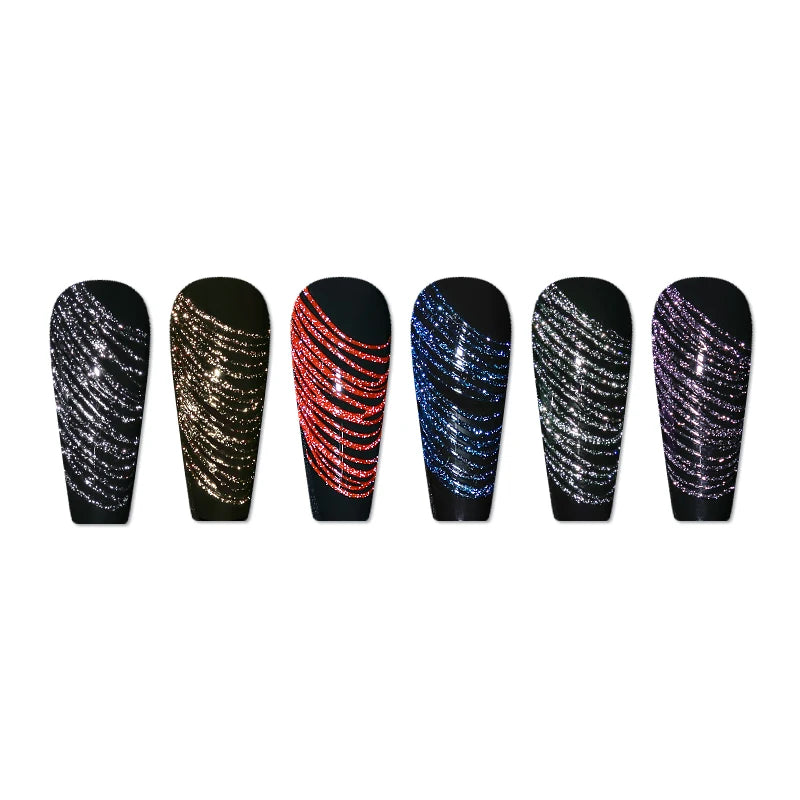 JTING New Design 6 Colors Disco Spider Gel Polish Uv Led High Density Broken Diamond Flash Gel Nail Polish Paint ODM/OEM Custom