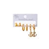 High Quality Stainless Steel Stud Earring Set Three Pairs on One Card Shower Accessories That Don't Fade Bean Stud Earrings
