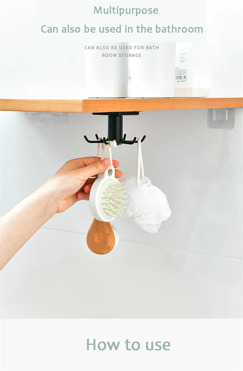 Kitchen Hook Organizer Bathroom Hanger Wall Dish Drying Rack Holder for Lid Cooking Accessories Cupboard Storage Cabinet Shelf