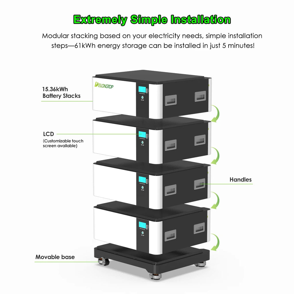 51.2V 300AH 15KWH Lithium Battery EU Stock,stacked to Get 30kwh 45kwh 60kwh,DDP Shipping From Poland,delivery Time Within 48hrs