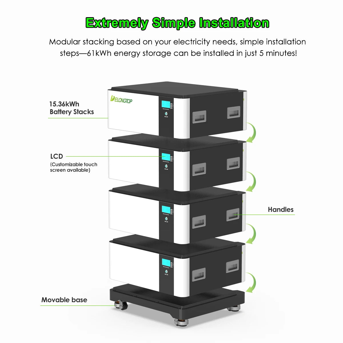 51.2V 300AH 15KWH Lithium Battery EU Stock,stacked to Get 30kwh 45kwh 60kwh,DDP Shipping From Poland,delivery Time Within 48hrs