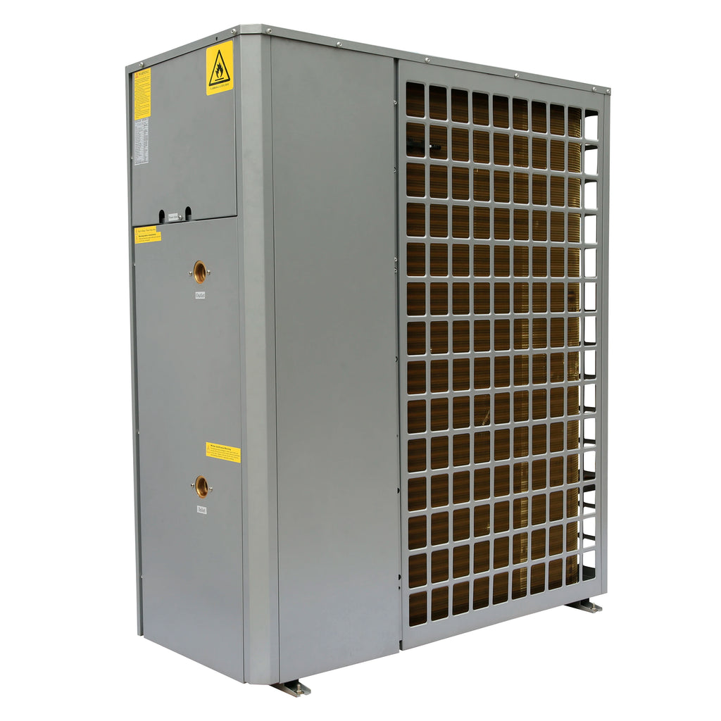 RMRB 21.5kW EVI Monoblock R32 Inverter Air Source Heat Pump High Efficiency Class A+++ Stainless Steel Housing Freestanding