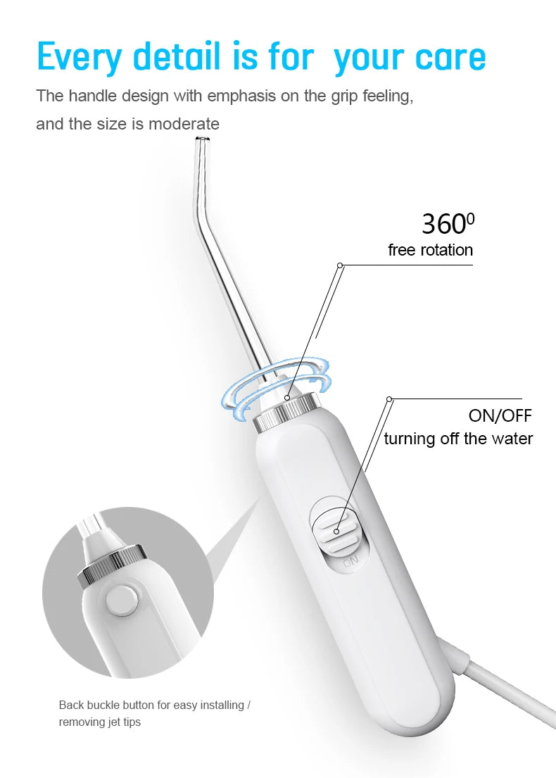 Oral Irrigator Dental Water Flosser Electric Cleaner 600ml Oral Hygiene Dental Flosser Waterflosser