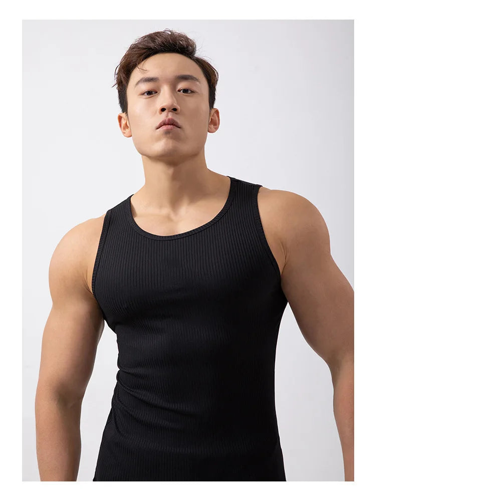 New Trending Pack of 3 Men's Sports Tank Tops Elastic Modal Vest with Sleeveless Design