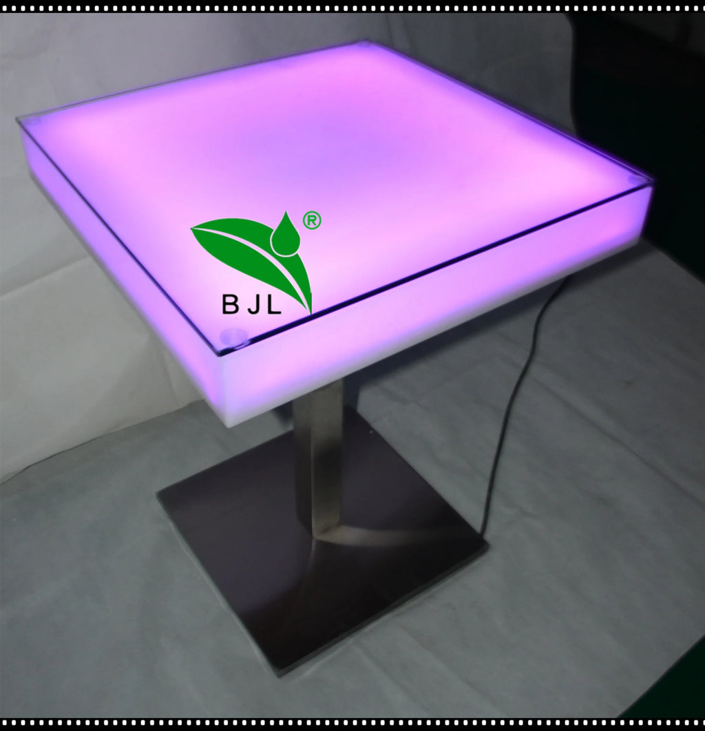 Night Club Furniture Waterproof Led Lighted Acrylic square bar Table