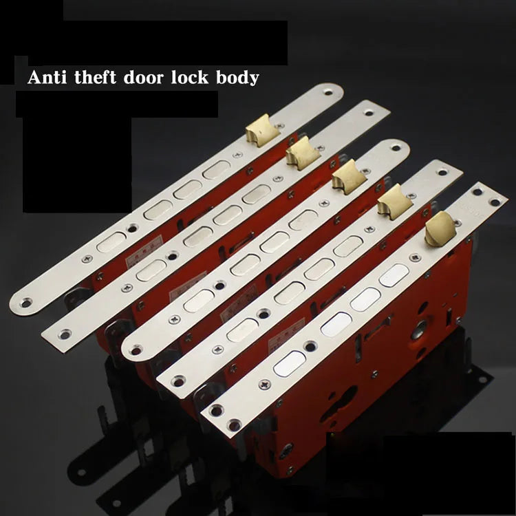 Universal Half Stainless Steel Anti-Theft Mortise Door Lock Body Thickened Security Door Lock Part Hardware Fittings