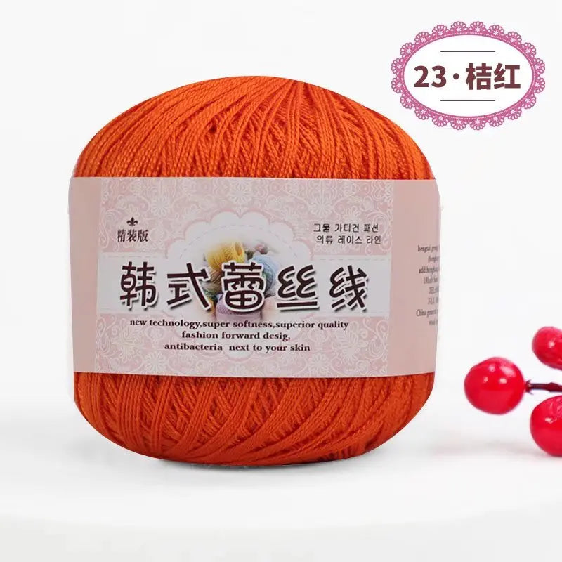 Korean Handmade Knitted Sweater Coaster Jacket DIY Baby Pure Cotton Yarn Carded Dyed Anti-Pilling