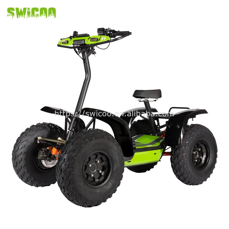 Electric ATV with 4 Wheel Drive Outdoor Kart Buggy Mini Scooter 4WD Go Kart for Kids & Adults
